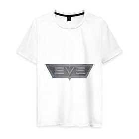 Мужская футболка хлопок с принтом EVE online в Петрозаводске, 100% хлопок | прямой крой, круглый вырез горловины, длина до линии бедер, слегка спущенное плечо. | Тематика изображения на принте: eve online | игры