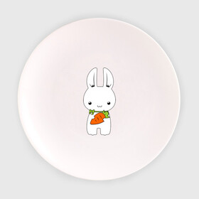 Тарелка с принтом Зайчик с морковкой в Петрозаводске, фарфор | диаметр - 210 мм
диаметр для нанесения принта - 120 мм | белый кролик | животные | зайчик | зайчик с морковкой | морковь