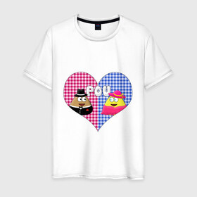 Мужская футболка хлопок с принтом Pou в Петрозаводске, 100% хлопок | прямой крой, круглый вырез горловины, длина до линии бедер, слегка спущенное плечо. | pou | игры | мобильные игры | поу