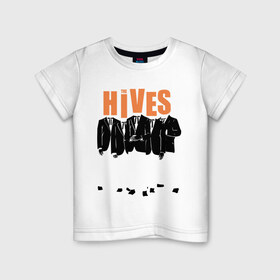 Детская футболка хлопок с принтом The Hives (пиджаки) в Петрозаводске, 100% хлопок | круглый вырез горловины, полуприлегающий силуэт, длина до линии бедер | kubana 2014 | the hives | альтернатива | кубана 2014 | музыка | рок | с группами | фестиваль