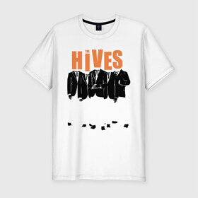 Мужская футболка премиум с принтом The Hives (пиджаки) в Петрозаводске, 92% хлопок, 8% лайкра | приталенный силуэт, круглый вырез ворота, длина до линии бедра, короткий рукав | kubana 2014 | the hives | альтернатива | кубана 2014 | музыка | рок | с группами | фестиваль