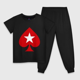 Детская пижама хлопок с принтом Покер Пики Poker Stars в Петрозаводске, 100% хлопок |  брюки и футболка прямого кроя, без карманов, на брюках мягкая резинка на поясе и по низу штанин
 | игры | карты | покер | покер пики poker stars