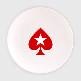 Тарелка с принтом Покер Пики Poker Stars в Петрозаводске, фарфор | диаметр - 210 мм
диаметр для нанесения принта - 120 мм | Тематика изображения на принте: игры | карты | покер | покер пики poker stars