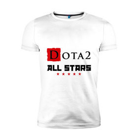 Мужская футболка премиум с принтом Dota 2 All Stars Дота в Петрозаводске, 92% хлопок, 8% лайкра | приталенный силуэт, круглый вырез ворота, длина до линии бедра, короткий рукав | dota 2 all stars дота | dota2 | игры