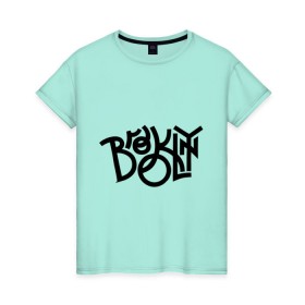 Женская футболка хлопок с принтом Brooklyn Бруклин Америка Swag в Петрозаводске, 100% хлопок | прямой крой, круглый вырез горловины, длина до линии бедер, слегка спущенное плечо | бруклин