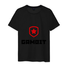 Мужская футболка хлопок с принтом Gambit в Петрозаводске, 100% хлопок | прямой крой, круглый вырез горловины, длина до линии бедер, слегка спущенное плечо. | gambit | team | гамбит