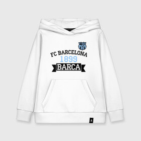 Детская толстовка хлопок с принтом Barca в Петрозаводске, 100% хлопок | Круглый горловой вырез, эластичные манжеты, пояс, капюшен | barcelona | fc | fc barcelona | footbal club | барселона | лого | логотип | спорт | футбол | футбольный клуб