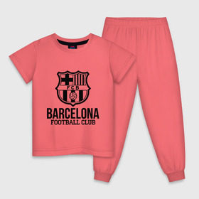 Детская пижама хлопок с принтом Barcelona FC в Петрозаводске, 100% хлопок |  брюки и футболка прямого кроя, без карманов, на брюках мягкая резинка на поясе и по низу штанин
 | barcelona | fc | fc barcelona | footbal club | барселона | лого | логотип | спорт | футбол | футбольный клуб