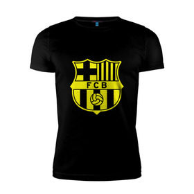 Мужская футболка премиум с принтом Barcelona logo в Петрозаводске, 92% хлопок, 8% лайкра | приталенный силуэт, круглый вырез ворота, длина до линии бедра, короткий рукав | barcelona | fc | fc barcelona | footbal club | барселона | лого | логотип | спорт | футбол | футбольный клуб