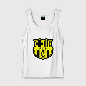 Женская майка хлопок с принтом Barcelona logo в Петрозаводске, 95% хлопок, 5% эластан |  | barcelona | fc | fc barcelona | footbal club | барселона | лого | логотип | спорт | футбол | футбольный клуб