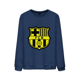 Мужской свитшот хлопок с принтом Barcelona logo в Петрозаводске, 100% хлопок |  | barcelona | fc | fc barcelona | footbal club | барселона | лого | логотип | спорт | футбол | футбольный клуб