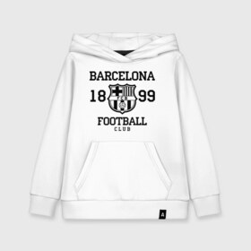 Детская толстовка хлопок с принтом Barcelona 1899 в Петрозаводске, 100% хлопок | Круглый горловой вырез, эластичные манжеты, пояс, капюшен | barcelona | fc | fc barcelona | footbal club | барселона | лого | логотип | спорт | футбол | футбольный клуб