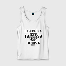 Женская майка хлопок с принтом Barcelona 1899 в Петрозаводске, 95% хлопок, 5% эластан |  | barcelona | fc | fc barcelona | footbal club | барселона | лого | логотип | спорт | футбол | футбольный клуб