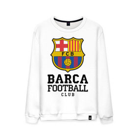 Мужской свитшот хлопок с принтом Barcelona FC в Петрозаводске, 100% хлопок |  | barcelona | fc | fc barcelona | footbal club | барселона | лого | логотип | спорт | футбол | футбольный клуб