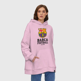 Худи SuperOversize хлопок с принтом Barcelona FC в Петрозаводске, 70% хлопок, 30% полиэстер, мягкий начес внутри | карман-кенгуру, эластичная резинка на манжетах и по нижней кромке, двухслойный капюшон
 | barcelona | fc | fc barcelona | footbal club | барселона | лого | логотип | спорт | футбол | футбольный клуб