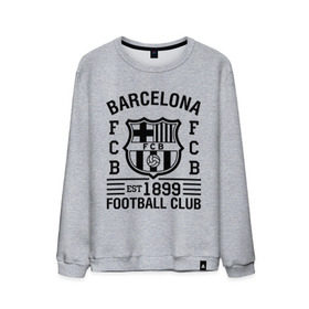Мужской свитшот хлопок с принтом FC Barcelona в Петрозаводске, 100% хлопок |  | barcelona | fc | fc barcelona | footbal club | барселона | лого | логотип | спорт | футбол | футбольный клуб