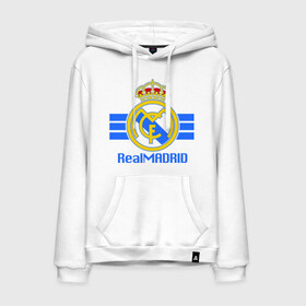 Мужская толстовка хлопок с принтом Real Madrid в Петрозаводске, френч-терри, мягкий теплый начес внутри (100% хлопок) | карман-кенгуру, эластичные манжеты и нижняя кромка, капюшон с подкладом и шнурком | Тематика изображения на принте: 1902 | fc | footbal club | real madrid | лого | логотип | реал мадрид | спорт | футбол | футбольный клуб