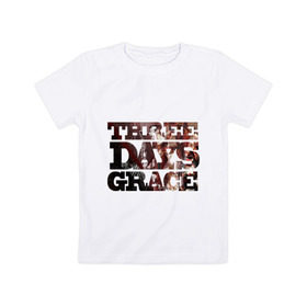 Детская футболка хлопок с принтом Three days grace (dark) в Петрозаводске, 100% хлопок | круглый вырез горловины, полуприлегающий силуэт, длина до линии бедер | three days grace