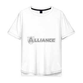 Мужская футболка хлопок Oversize с принтом Дота 2 Альянс в Петрозаводске, 100% хлопок | свободный крой, круглый ворот, “спинка” длиннее передней части | alliance | dota | dota2 | альянс | дота | дота2