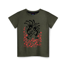 Детская футболка хлопок с принтом Грибочки в Петрозаводске, 100% хлопок | круглый вырез горловины, полуприлегающий силуэт, длина до линии бедер | Тематика изображения на принте: грибочки | грибы | клуб | пара | свет | танцор | танцы