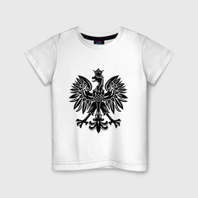 Детская футболка хлопок с принтом Имперский орел в Петрозаводске, 100% хлопок | круглый вырез горловины, полуприлегающий силуэт, длина до линии бедер | геральдика | герб | империя | орел | птица