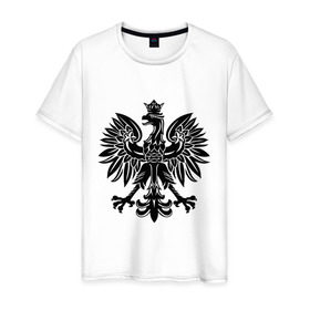 Мужская футболка хлопок с принтом Имперский орел в Петрозаводске, 100% хлопок | прямой крой, круглый вырез горловины, длина до линии бедер, слегка спущенное плечо. | геральдика | герб | империя | орел | птица