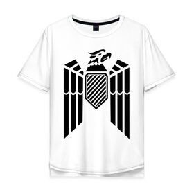 Мужская футболка хлопок Oversize с принтом Немецкий гербовый орел в Петрозаводске, 100% хлопок | свободный крой, круглый ворот, “спинка” длиннее передней части | геральдика | герб | орел | птица