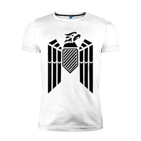 Мужская футболка премиум с принтом Немецкий гербовый орел в Петрозаводске, 92% хлопок, 8% лайкра | приталенный силуэт, круглый вырез ворота, длина до линии бедра, короткий рукав | геральдика | герб | орел | птица