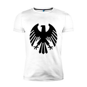 Мужская футболка премиум с принтом Немецкий гербовый орёл в Петрозаводске, 92% хлопок, 8% лайкра | приталенный силуэт, круглый вырез ворота, длина до линии бедра, короткий рукав | геральдика | герб | немецкий | орел | птица | рисунок