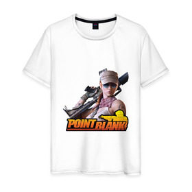 Мужская футболка хлопок с принтом Point Blank в Петрозаводске, 100% хлопок | прямой крой, круглый вырез горловины, длина до линии бедер, слегка спущенное плечо. | point blank | поинт блэнк