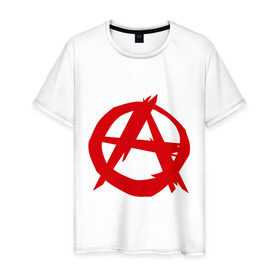 Мужская футболка хлопок с принтом Анархист в Петрозаводске, 100% хлопок | прямой крой, круглый вырез горловины, длина до линии бедер, слегка спущенное плечо. | анархия | мама