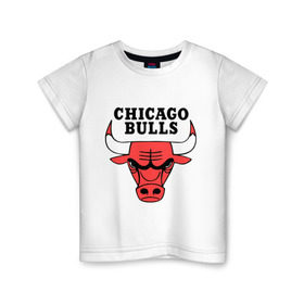 Детская футболка хлопок с принтом Chicago Bulls в Петрозаводске, 100% хлопок | круглый вырез горловины, полуприлегающий силуэт, длина до линии бедер | chicago bulls | newtop | swag | swag style | toplanding | одежда сваг | сваг | сваг стиль | свег | свог | свэг | чикаго булз