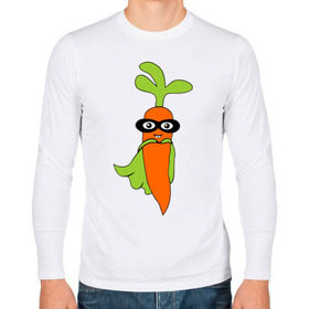 Мужской лонгслив хлопок с принтом Супер-морковь в Петрозаводске, 100% хлопок |  | супергерой