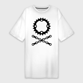 Платье-футболка хлопок с принтом Велосипедная цепь и звездочка в Петрозаводске,  |  | пират