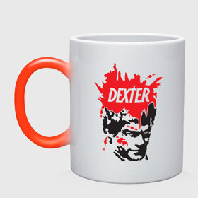 Кружка хамелеон с принтом Сериал Декстер (Dexter) в Петрозаводске, керамика | меняет цвет при нагревании, емкость 330 мл | Тематика изображения на принте: 