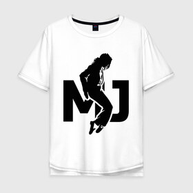 Мужская футболка хлопок Oversize с принтом Майкл Джексон в Петрозаводске, 100% хлопок | свободный крой, круглый ворот, “спинка” длиннее передней части | jackson | king | michael | music | pop | джексон | джэксон | король | майкл | музыка | поп | попса
