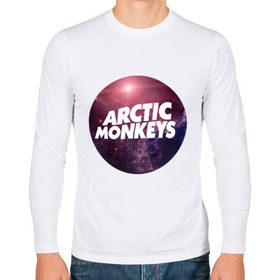 Мужской лонгслив хлопок с принтом Arctic monkeys space logo в Петрозаводске, 100% хлопок |  | Тематика изображения на принте: arctic monkeys