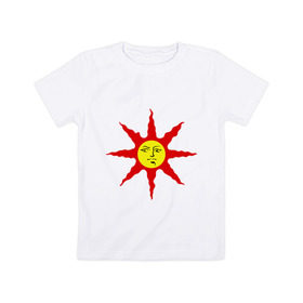 Детская футболка хлопок с принтом Dark Souls в Петрозаводске, 100% хлопок | круглый вырез горловины, полуприлегающий силуэт, длина до линии бедер | dark souls