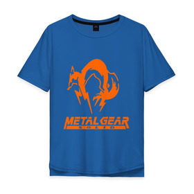 Мужская футболка хлопок Oversize с принтом Metal Gear Solid Fox в Петрозаводске, 100% хлопок | свободный крой, круглый ворот, “спинка” длиннее передней части | лиса