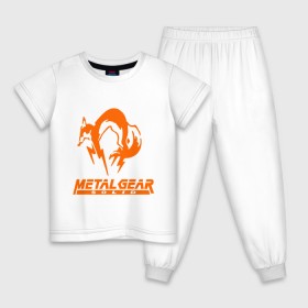 Детская пижама хлопок с принтом Metal Gear Solid Fox в Петрозаводске, 100% хлопок |  брюки и футболка прямого кроя, без карманов, на брюках мягкая резинка на поясе и по низу штанин
 | Тематика изображения на принте: лиса