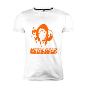 Мужская футболка премиум с принтом Metal Gear Solid Fox в Петрозаводске, 92% хлопок, 8% лайкра | приталенный силуэт, круглый вырез ворота, длина до линии бедра, короткий рукав | Тематика изображения на принте: лиса