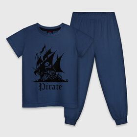 Детская пижама хлопок с принтом Пират в Петрозаводске, 100% хлопок |  брюки и футболка прямого кроя, без карманов, на брюках мягкая резинка на поясе и по низу штанин
 | пират