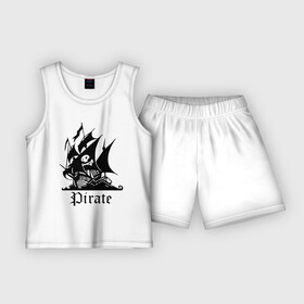 Детская пижама с шортами хлопок с принтом Пират в Петрозаводске,  |  | Тематика изображения на принте: пират
