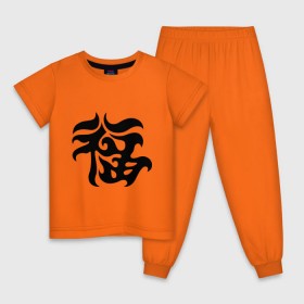 Детская пижама хлопок с принтом Японский иероглиф - Удача в Петрозаводске, 100% хлопок |  брюки и футболка прямого кроя, без карманов, на брюках мягкая резинка на поясе и по низу штанин
 | иероглиф | каллиграфия | китай | удача | япония