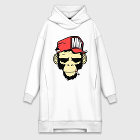 Платье-худи хлопок с принтом Monkey Swag в Петрозаводске,  |  | cap | hat | head | mnk | monkey | swag | голова | кепка | мартышка | обезьяна | свэг