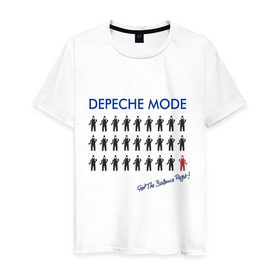 Мужская футболка хлопок с принтом DM get the balance right в Петрозаводске, 100% хлопок | прямой крой, круглый вырез горловины, длина до линии бедер, слегка спущенное плечо. | депеш мод | дипи шмот | меломанам