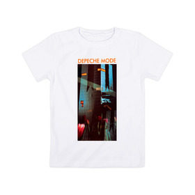 Детская футболка хлопок с принтом DM обложка в Петрозаводске, 100% хлопок | круглый вырез горловины, полуприлегающий силуэт, длина до линии бедер | депеш мод | дипи шмот | меломанам