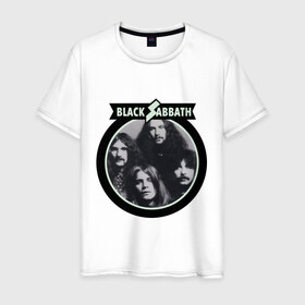 Мужская футболка хлопок с принтом Black Sabbath в Петрозаводске, 100% хлопок | прямой крой, круглый вырез горловины, длина до линии бедер, слегка спущенное плечо. | 
