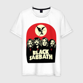 Мужская футболка хлопок с принтом Black Sabbath в Петрозаводске, 100% хлопок | прямой крой, круглый вырез горловины, длина до линии бедер, слегка спущенное плечо. | black sabbath