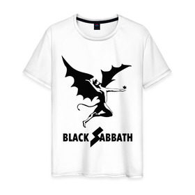 Мужская футболка хлопок с принтом Black Sabbath в Петрозаводске, 100% хлопок | прямой крой, круглый вырез горловины, длина до линии бедер, слегка спущенное плечо. | 